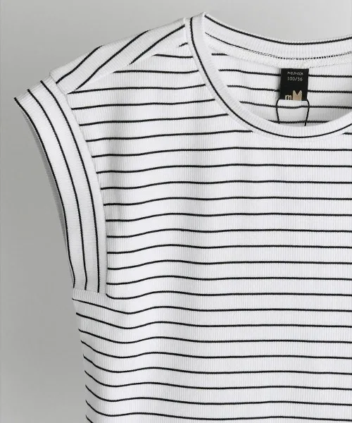 Детская футболка без рукавов с принтом My Row T-Shirt moimoln, White — фото 4
