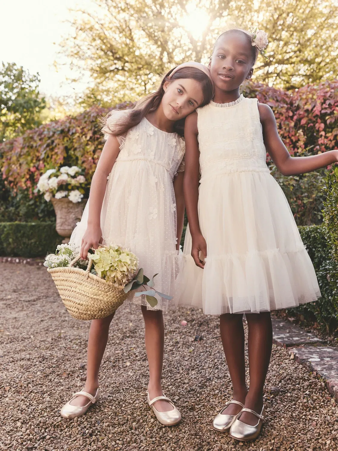Платье для девочек с 3D цветами, Flower Girl Dress Next, экрю — фото 4