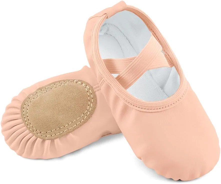 Детские балетки для девочек из ПУ-кожи EQSJIU, Ballet Pink