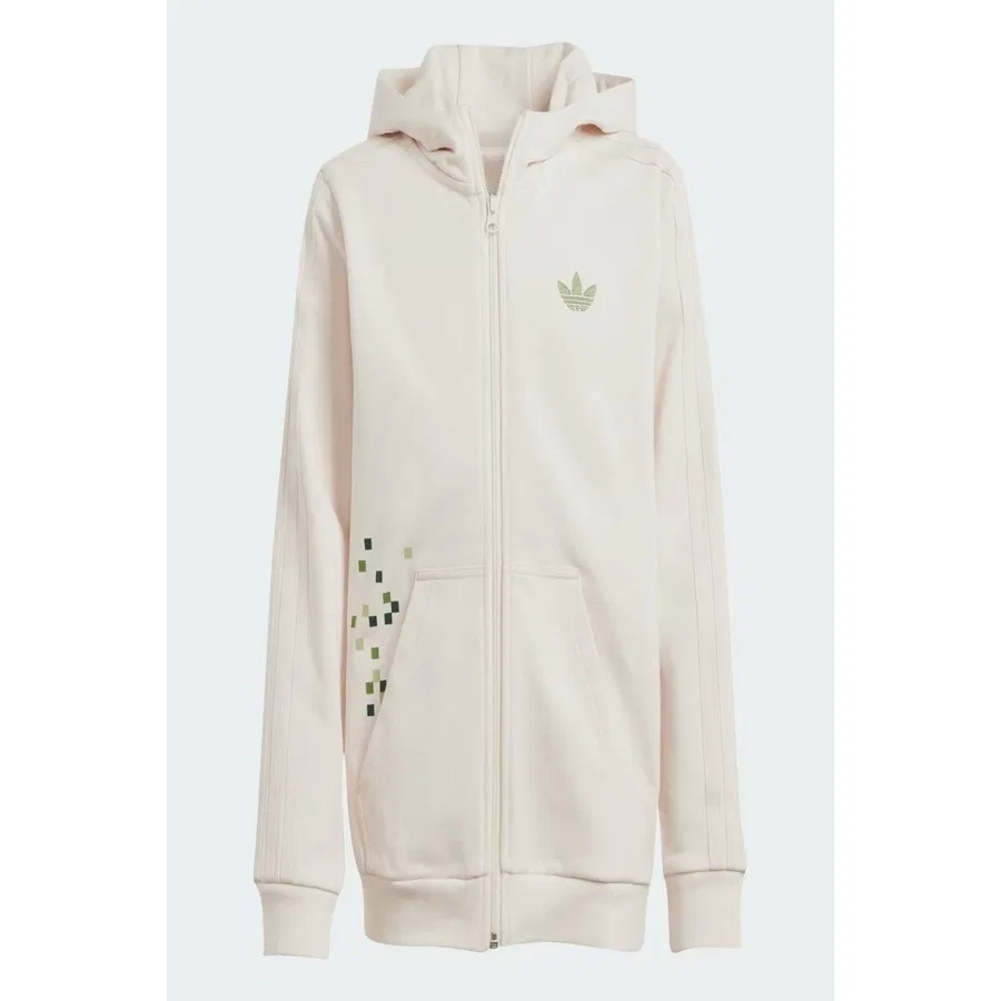 Детский свитшот с капюшоном и принтом GFX FZ Hoodie adidas, Белый — фото 3