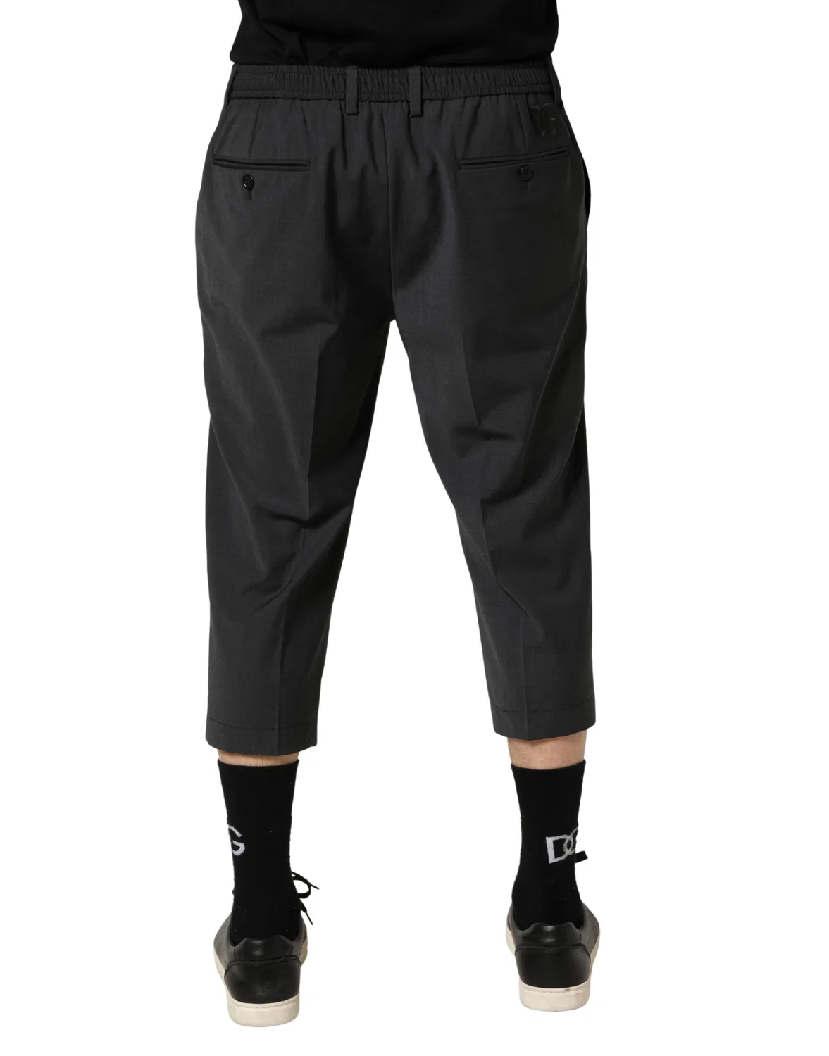Мужские брюки чинос с логотипом Dolce & Gabbana, Dark Gray — фото 4