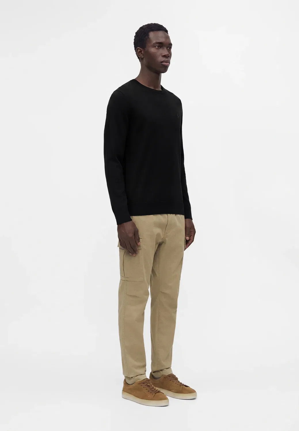 Шерстяной свитер с круглым вырезом, который можно стирать Polo Ralph Lauren, Black — фото 4