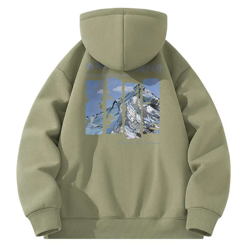 Детский свитшот с логотипом Frozen Mountain MINISO, Sherpa Thermal Gray Pea Green