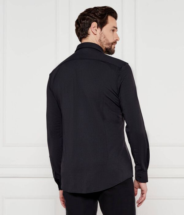 Рубашка p-hank-kent-c1-222 Slim fit Boss, черный — фото 3