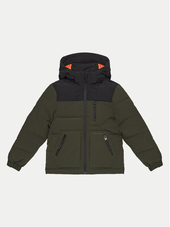 

Пуховик стандартного кроя Jack&Jones Junior, зеленый