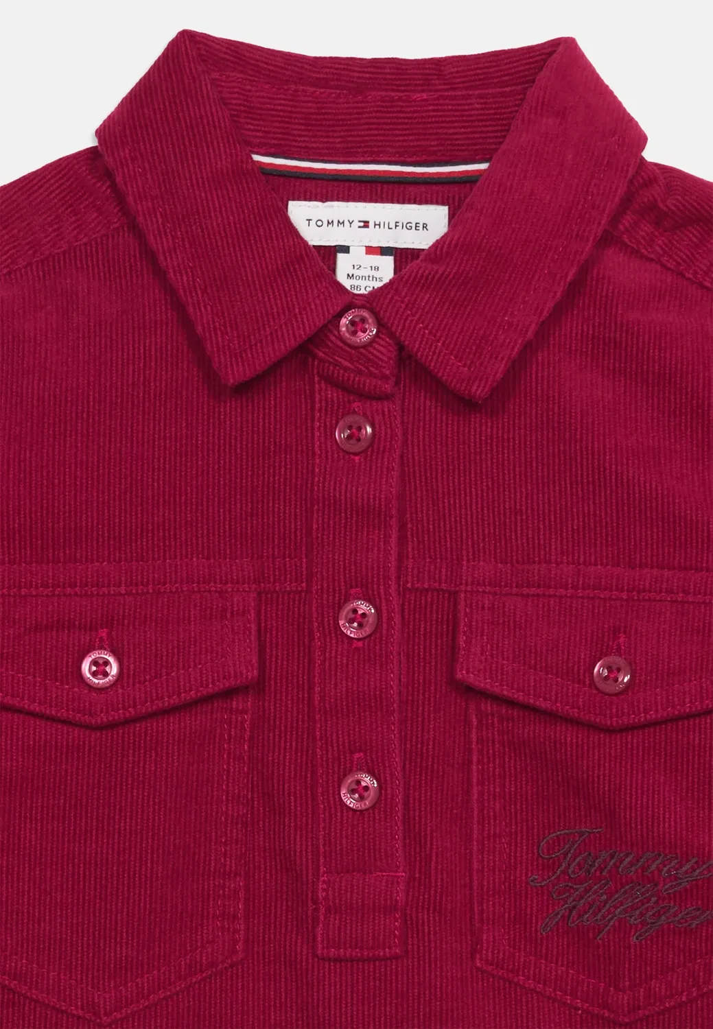 Платье-Плиссе из вельвета - платье-рубашка Tommy Hilfiger, Blissful Berry — фото 4