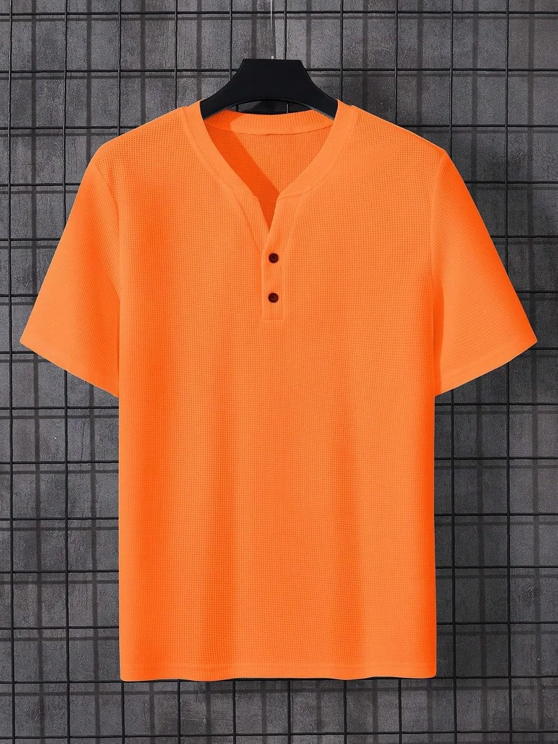 Мужская футболка с вырезом каре Short Sleeve, Orange — фото 2