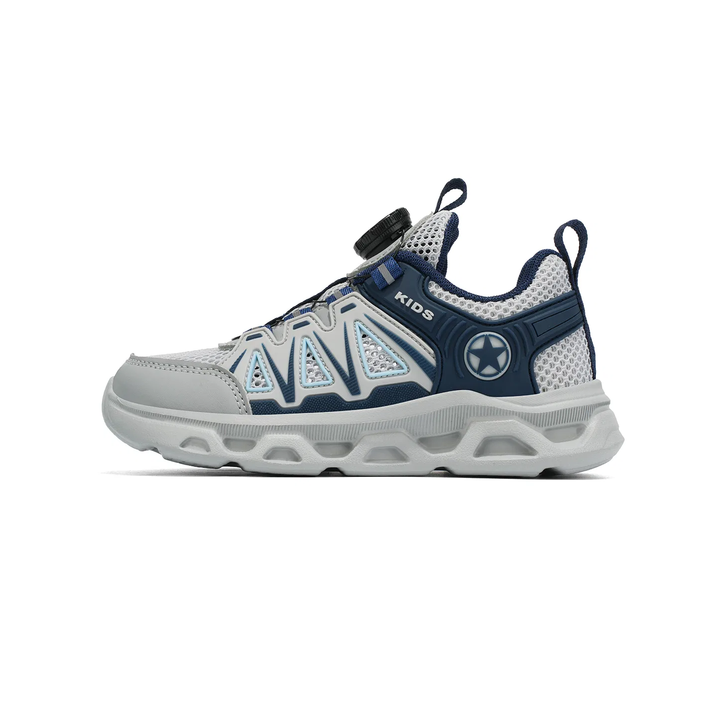 Детские кроссовки из синтетической кожи Light Gray Blue VENICEW