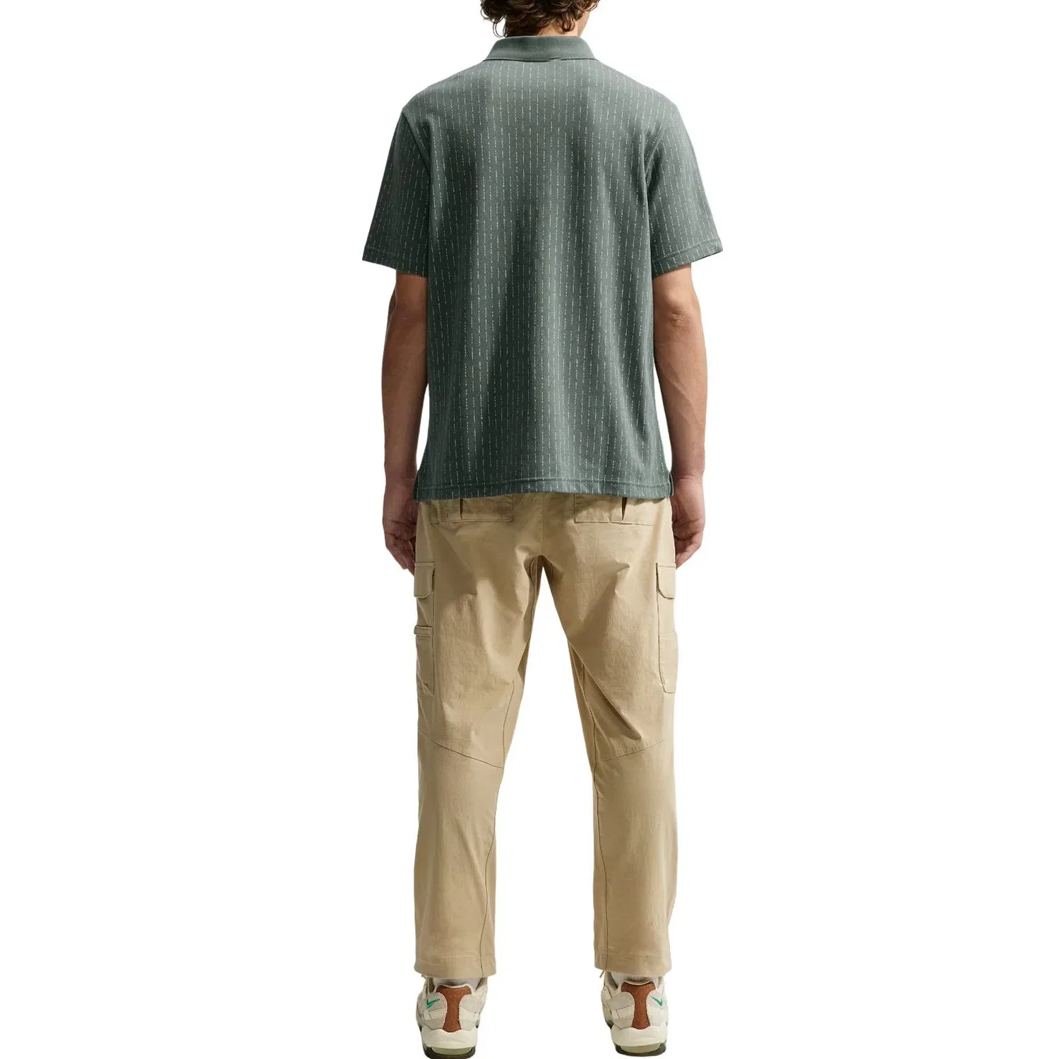 Мужское поло для гольфа с принтом Nike Fairway Fresh Dri-FIT Camo Green Jade Horizon Limestone, зеленый — фото 3