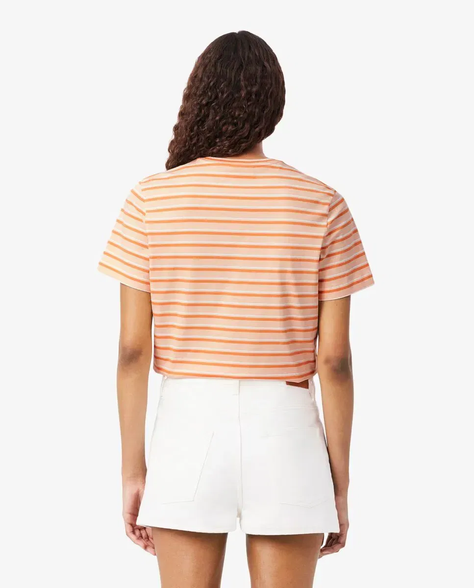 Футболка Lacoste Rosa / Blanco с принтом — фото 2