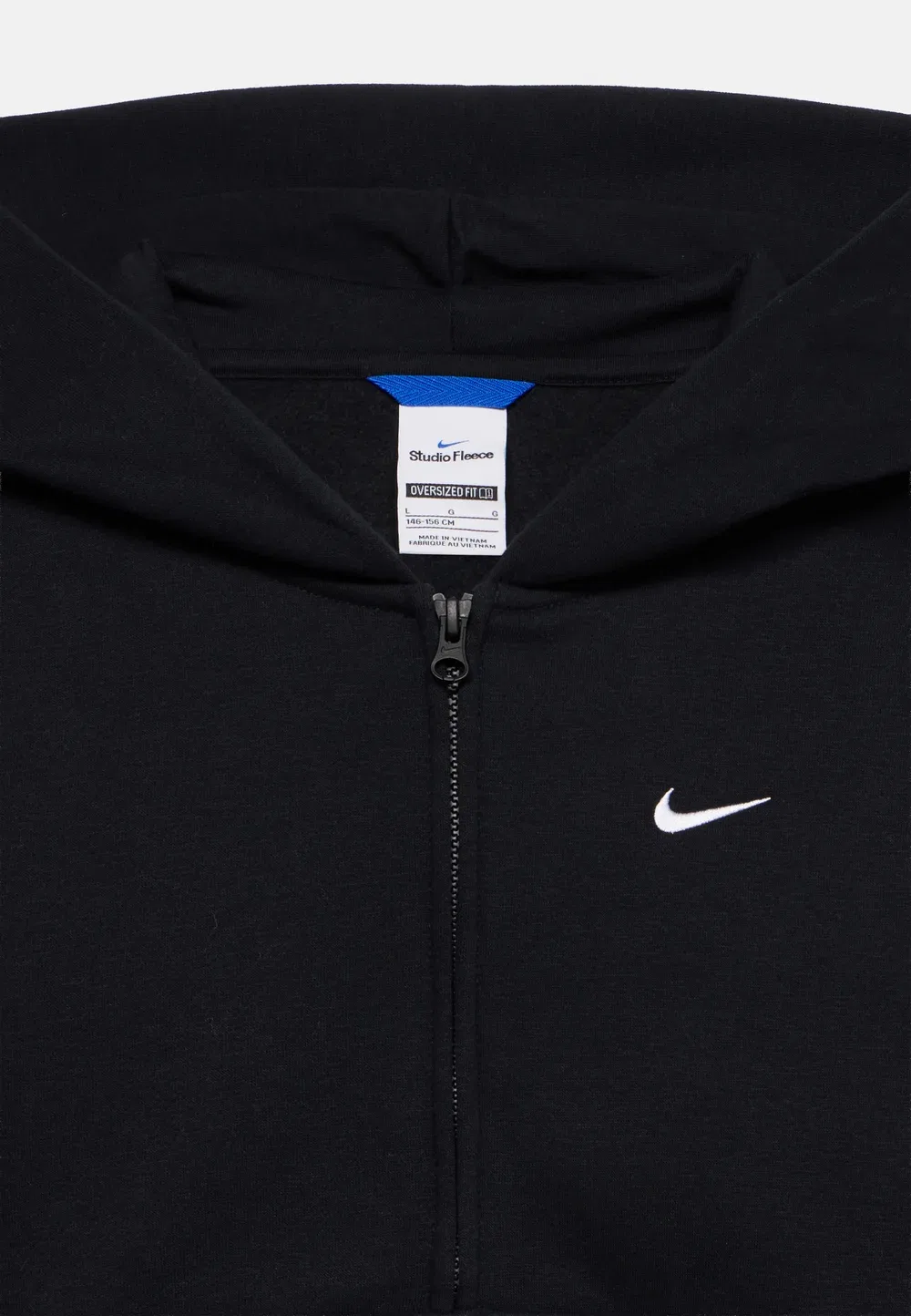 Студия - толстовка на молнии Nike Sportswear, Black/White — фото 4