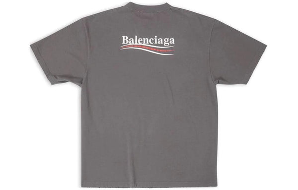 Футболка political campaign t-shirt large fit 'grey' Balenciaga, серый — фото 2