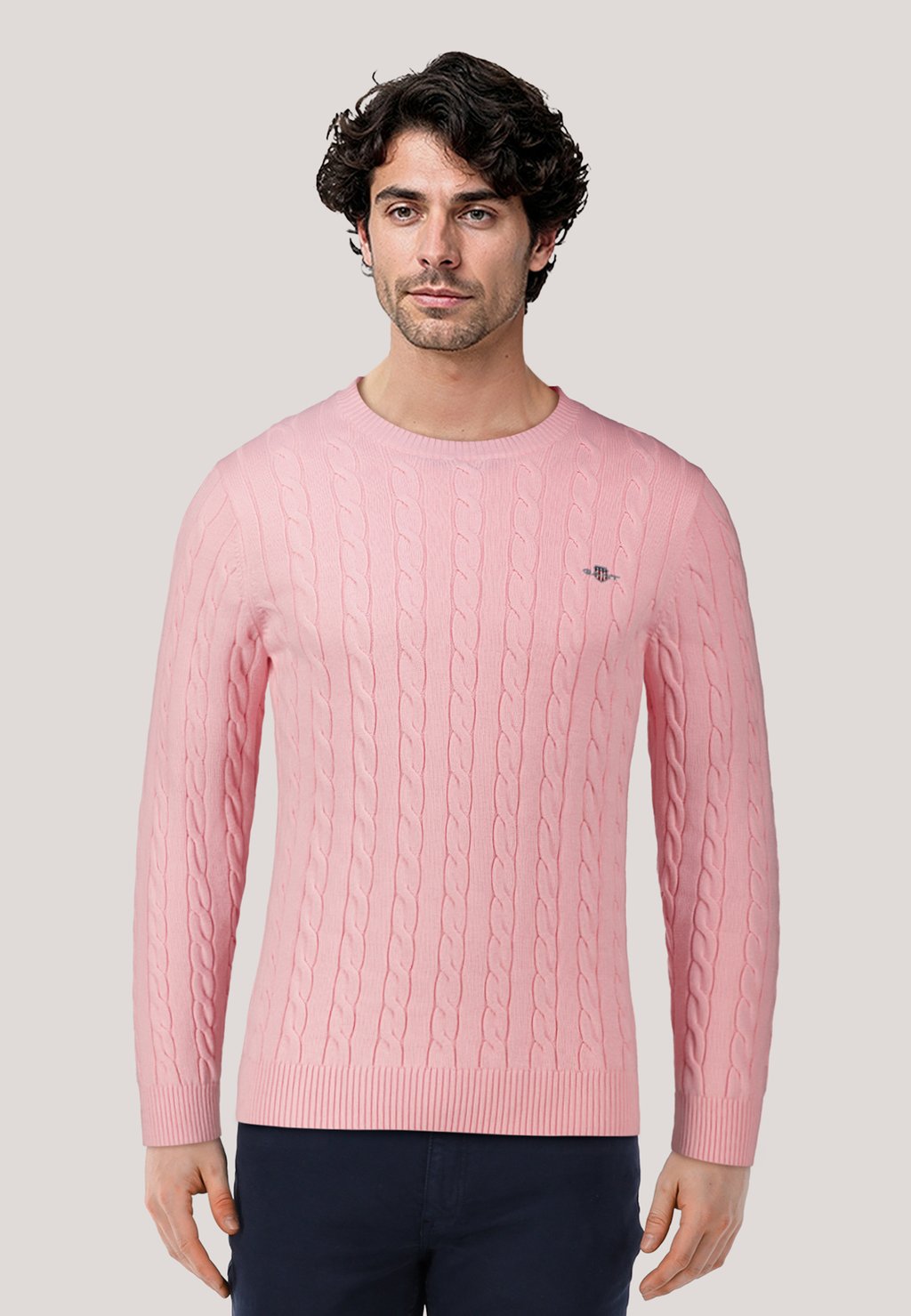 

Джемпер CABLE C-NECK REGULAR FIT GANT, розовый