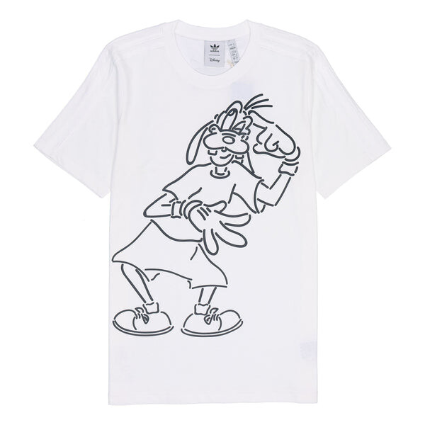 

Футболка adidas originals x isney Crossover Cartoon Printing Casual Breathable Stripe Pattern Sports Short Sleeve White, мультиколор