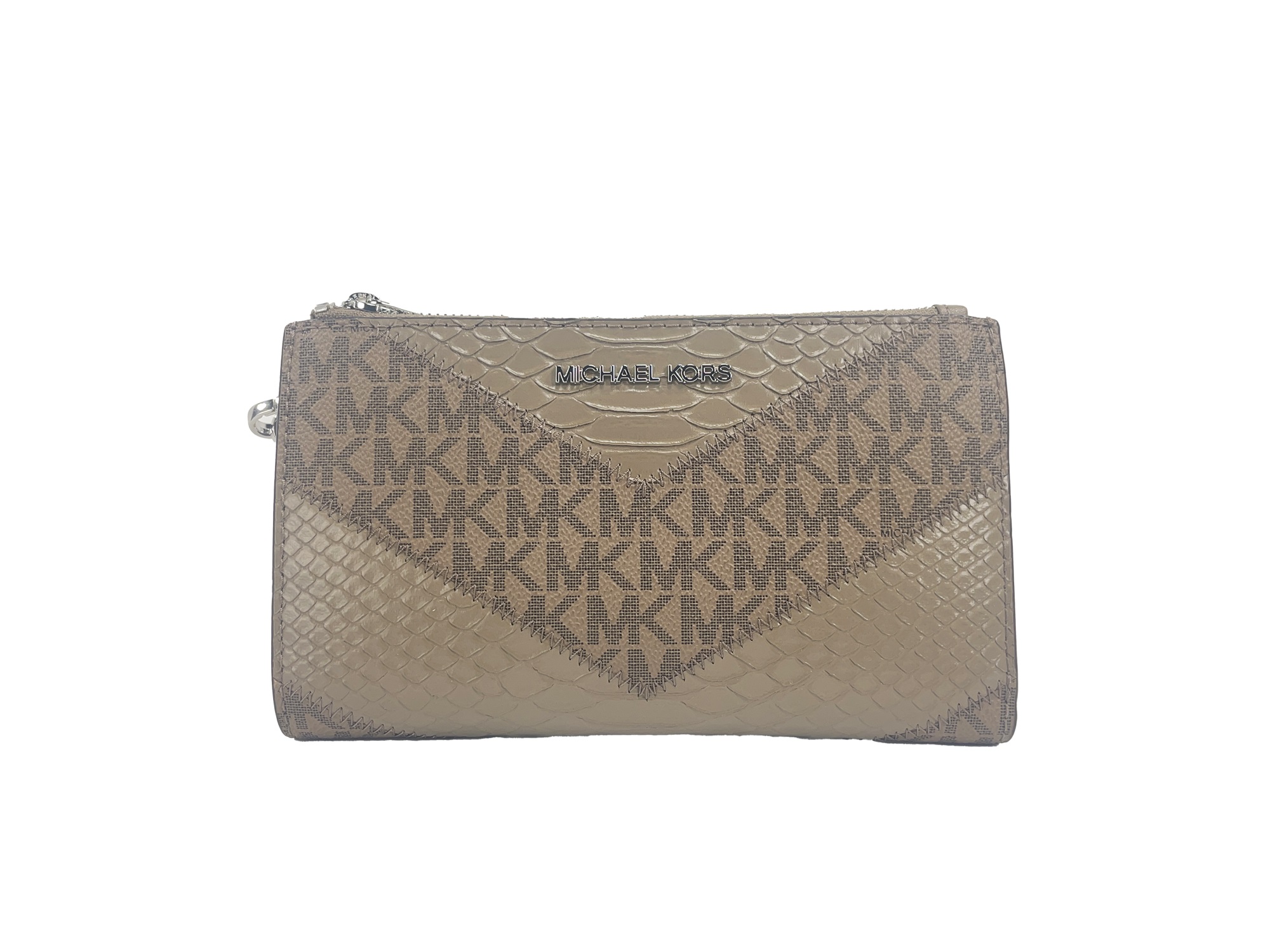 

Кошелек Jet Set Large Python Dusk Wristlet с двойной молнией Michael Kors
