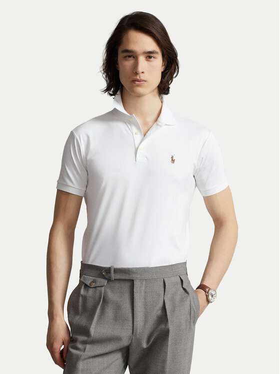 

Поло slim fit 710685514001 Polo Ralph Lauren, белый
