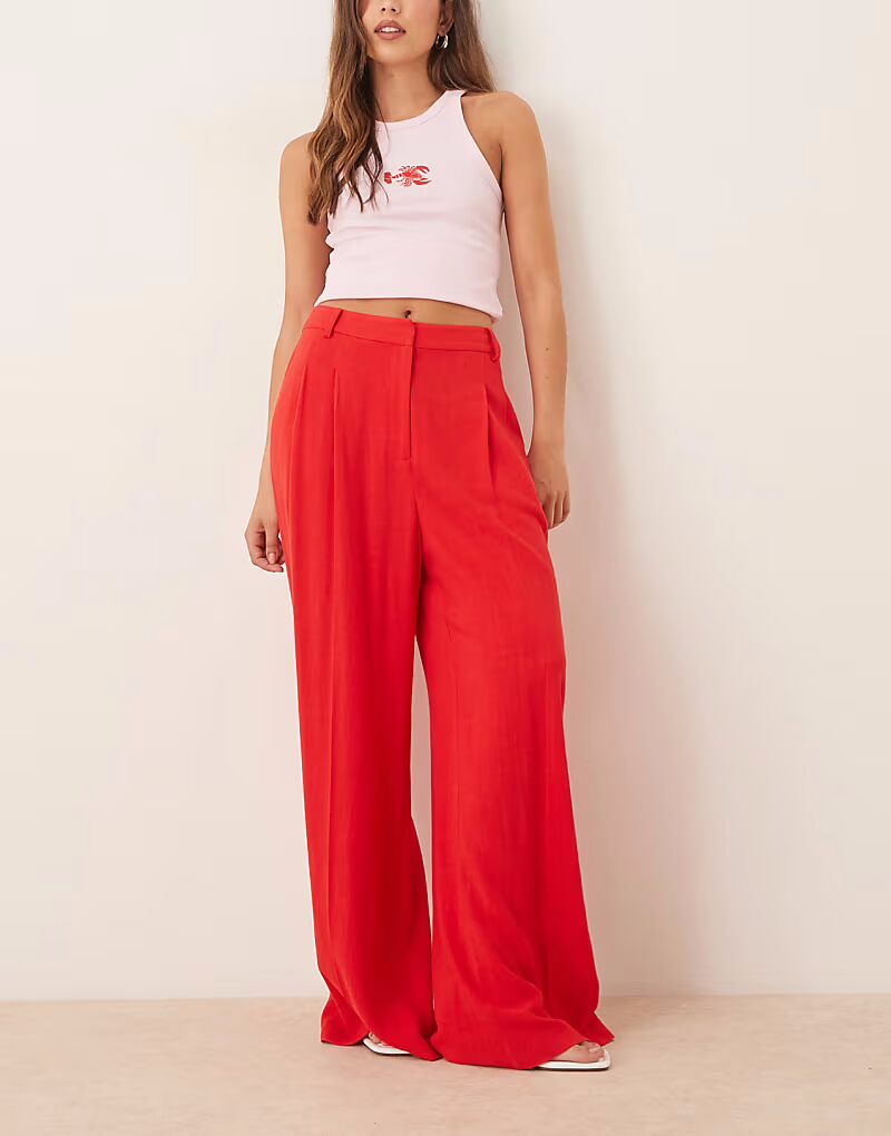 

Льняные брюки Паллаццо, красные, широкие Nobody'S Child