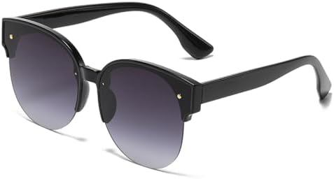 

Модные солнцезащитные очки для женщин 2027 года: круглые солнцезащитные очки с градиентными линзами, винтажные женские очки с защитой от УФ-излучения UV400 MTZJH, Black