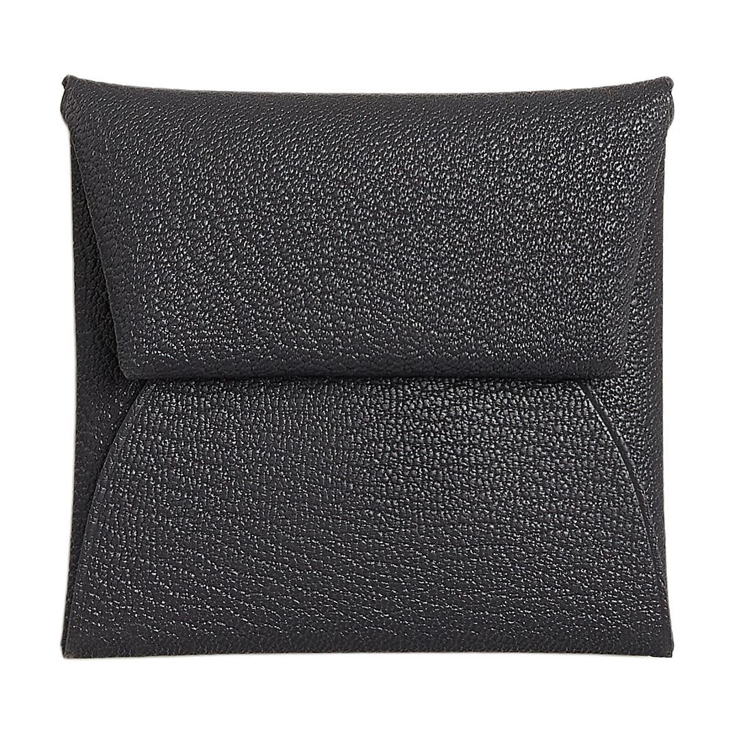 

HERMES Кожаный кошелек для монет, Slate & Blue