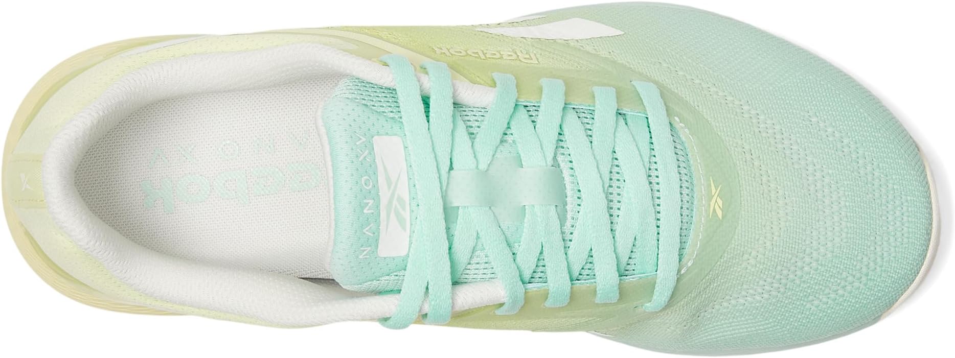Кроссовки Reebok Nano X5, цвет Glitch Aqua/Yellow Haze/Chalk — фото 2