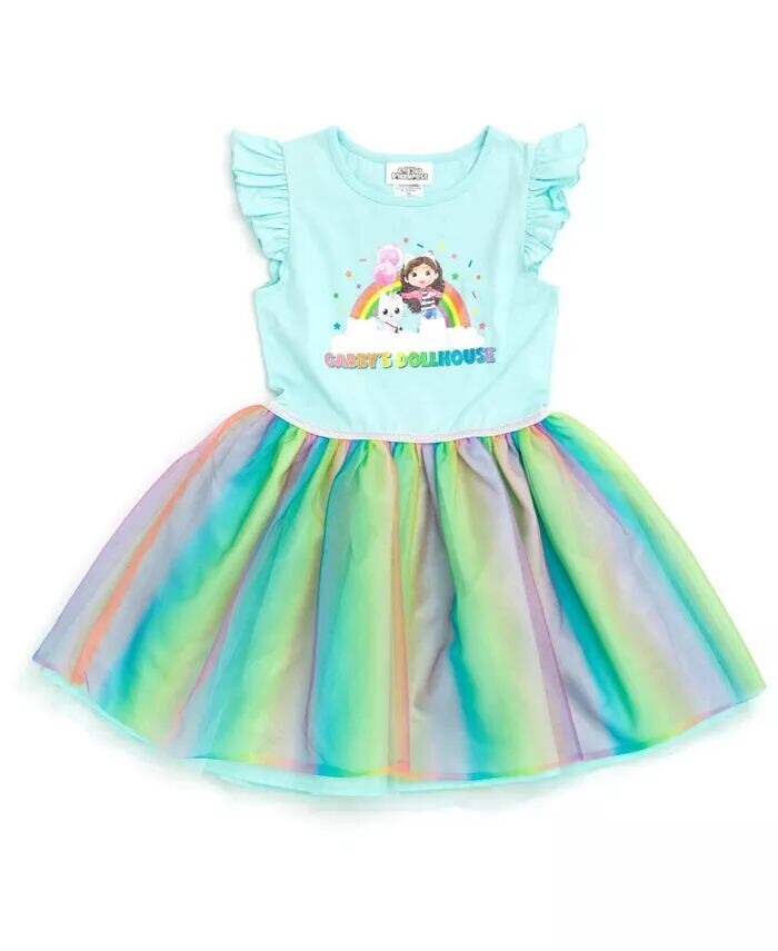 

Платье из тюля Gabby Pandy Paws для маленьких девочек Dreamworks Gabby'S Dollhouse, синий