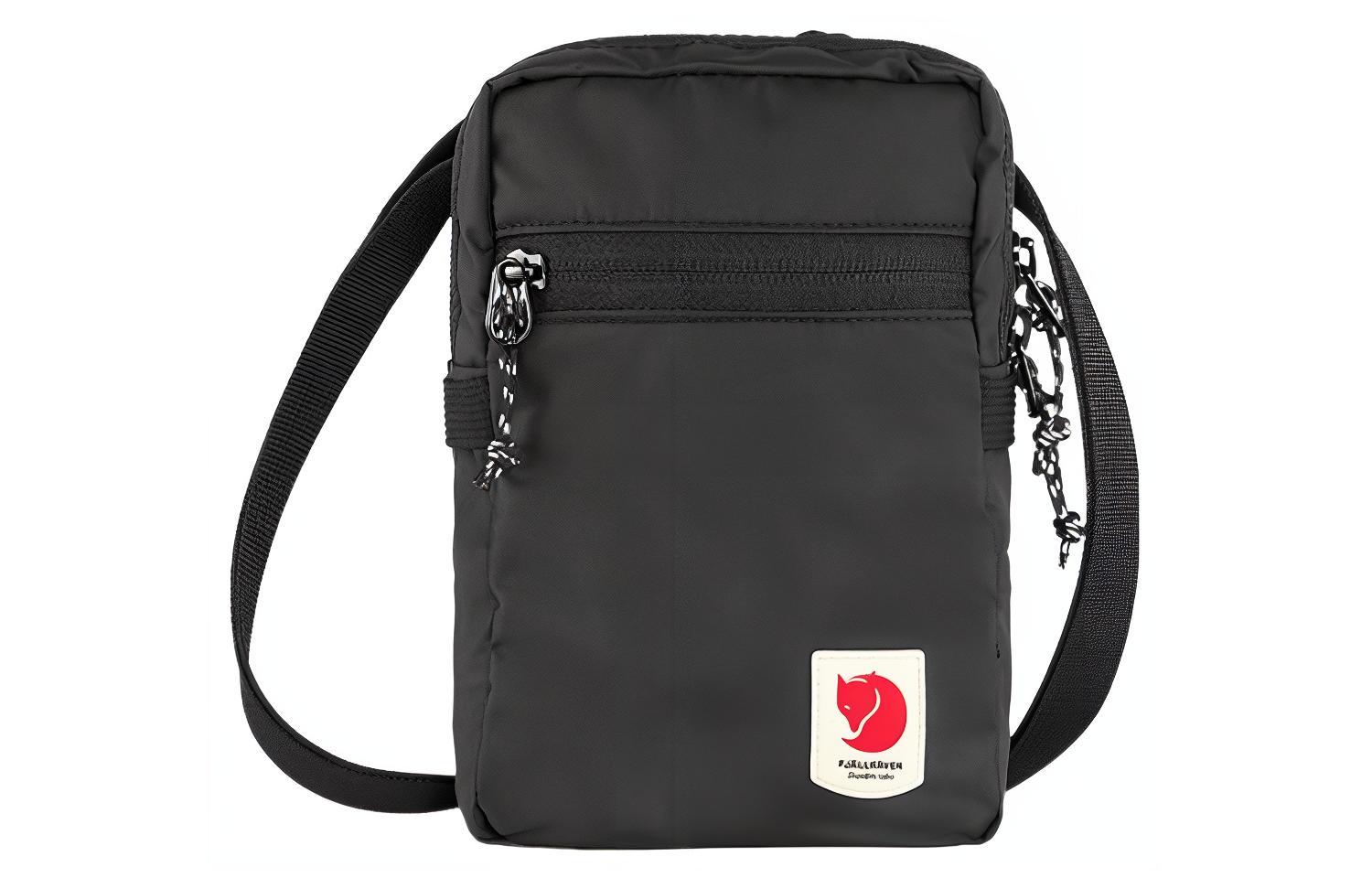 

Fjallraven Нейлоновая наплечная сумка объемом 0,8 литра черная унисекс, Black