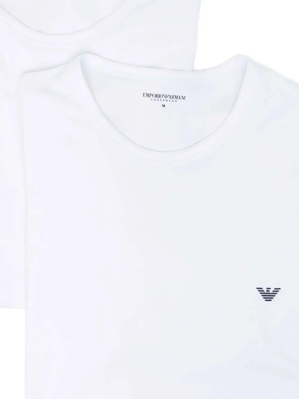 Комплект из двух футболок с логотипом EMPORIO ARMANI, белый — фото 3