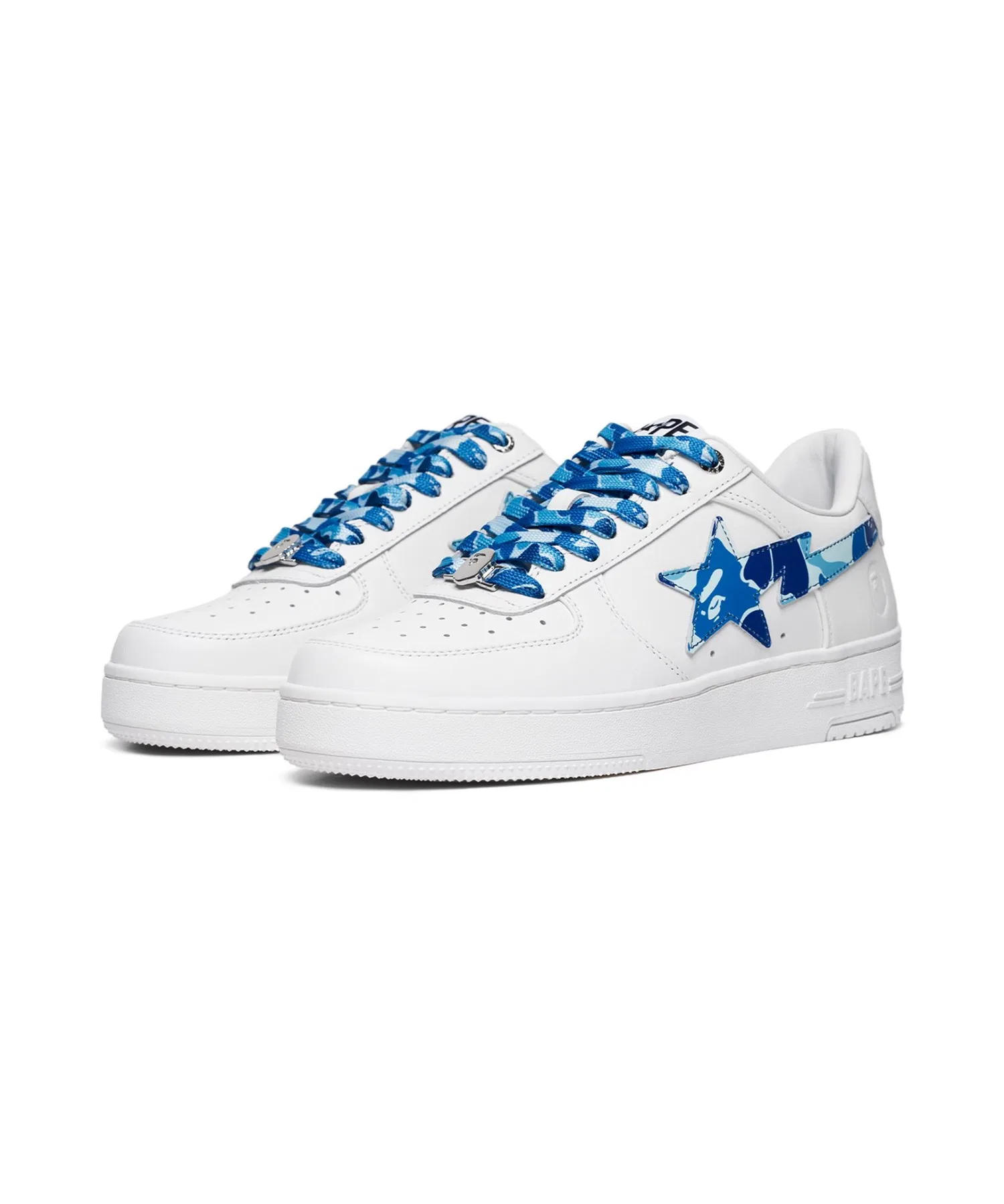 Мужские кожаные кроссовки ABC CAMO BAPE STA A BATHING APE тёмно-синие