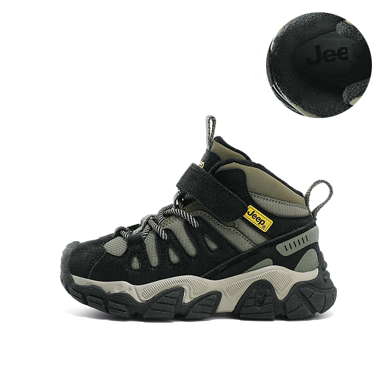 Детские кроссовки Mid Top Kids Lifestyle Shoes Kids' Jeep, черно-серые — фото 2