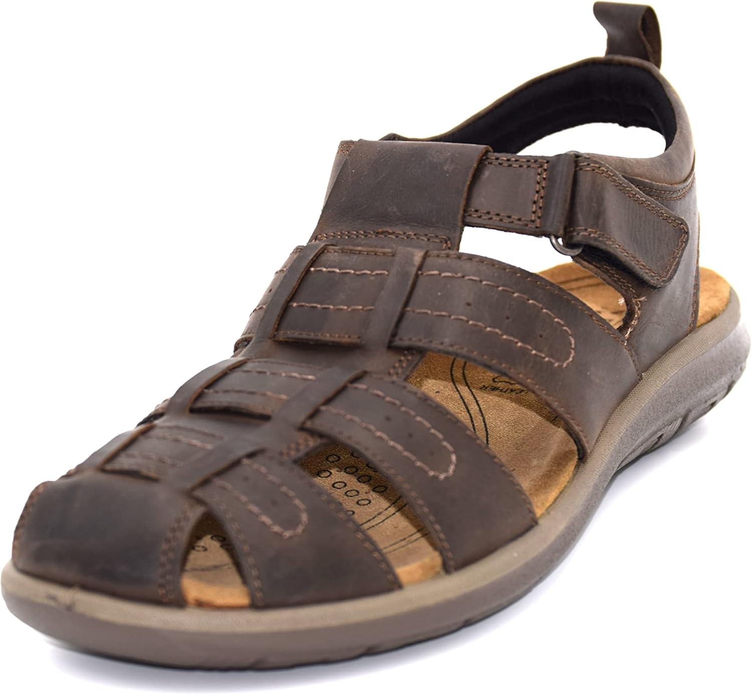 

NEKTA /ke'nekt/, мужские кожаные сандалии для рыбалки, коричневый