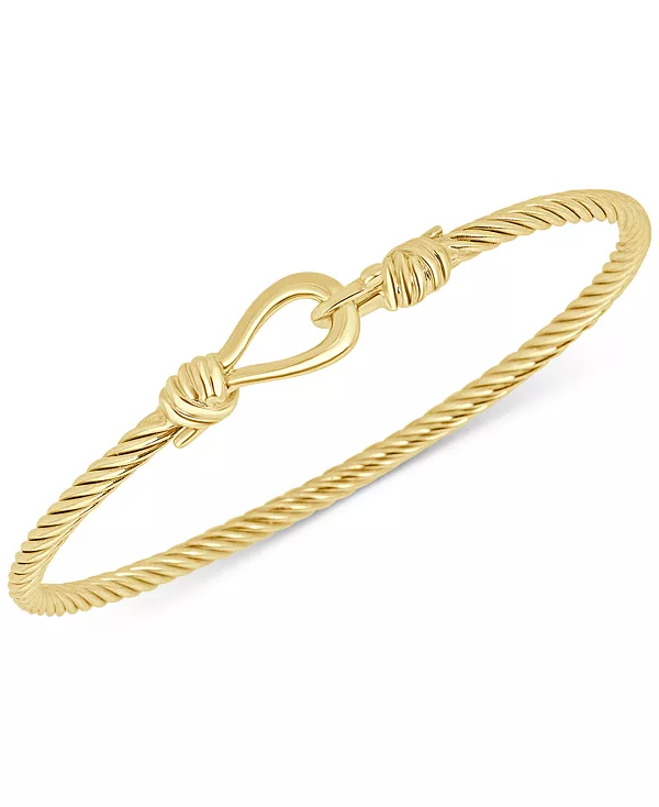 

Браслет Torchon Knot из стерлингового серебра с 14-каратным золотом Italian Gold, gold