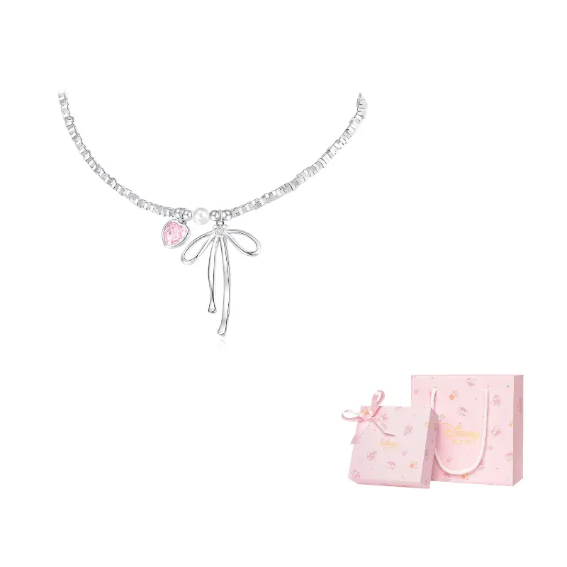 

Disney Медное белое золото с покрытием ожерелье women's серебристый розовый