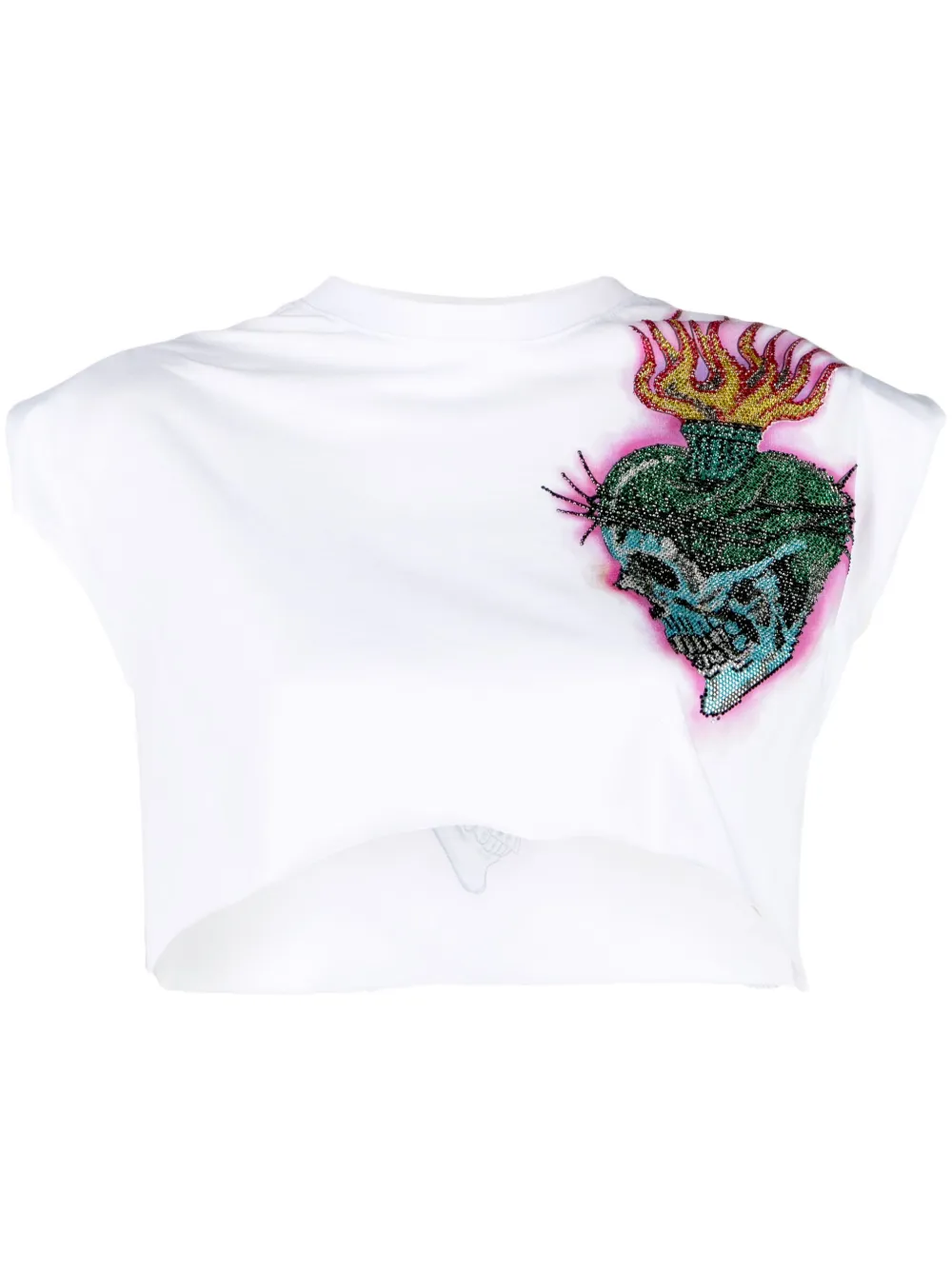 

Укороченная футболка Love Tattoo Philipp Plein, белый
