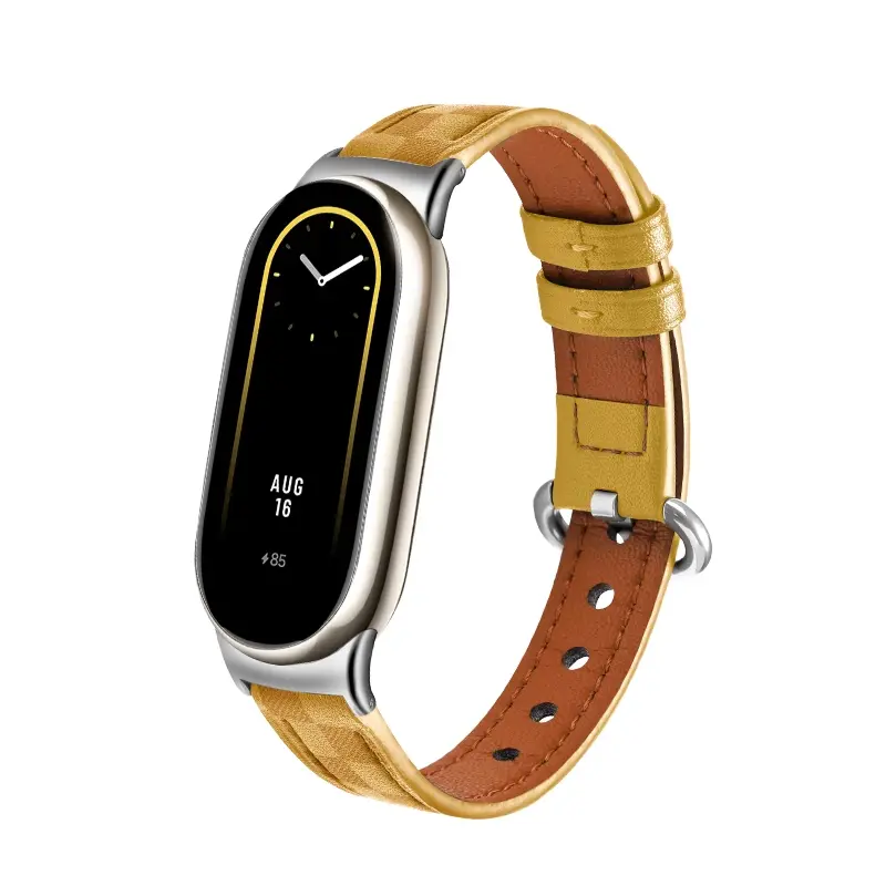 

Biaodaige Часы Strap Xiaomi Compatibility Genuine Leather Material 205mm, Yellow