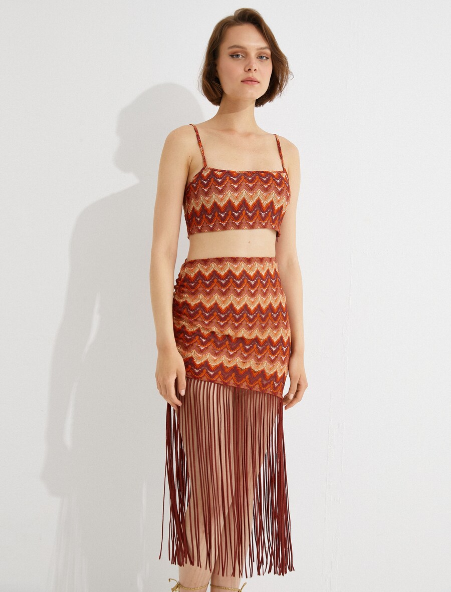 

Укороченный топ Koton Top, коричневый