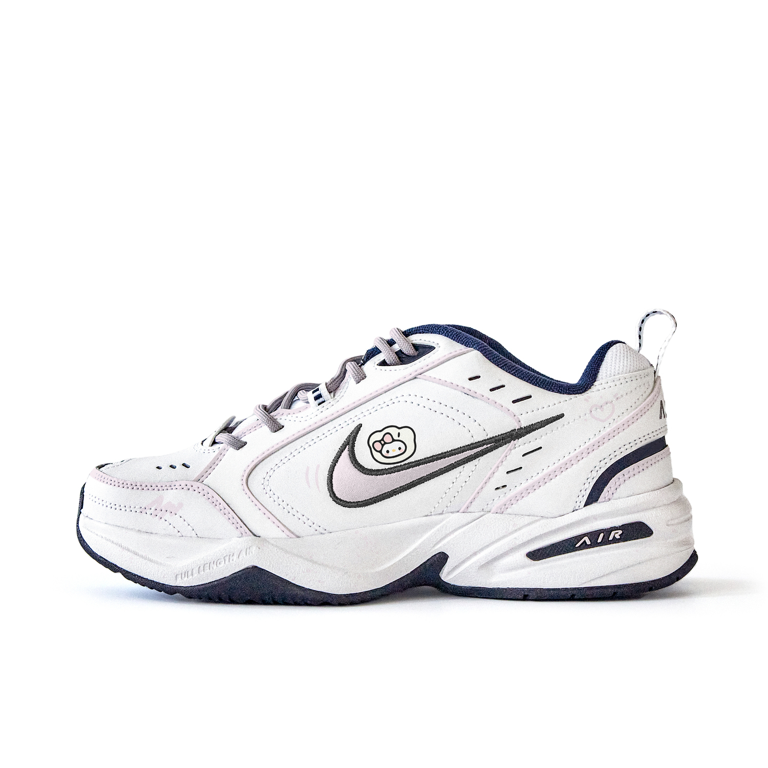 

Nike Эйр Монарк 4 противоскользящие износостойкие низкие массивные кроссовки унисекс бело-розовые, цвет White Pink