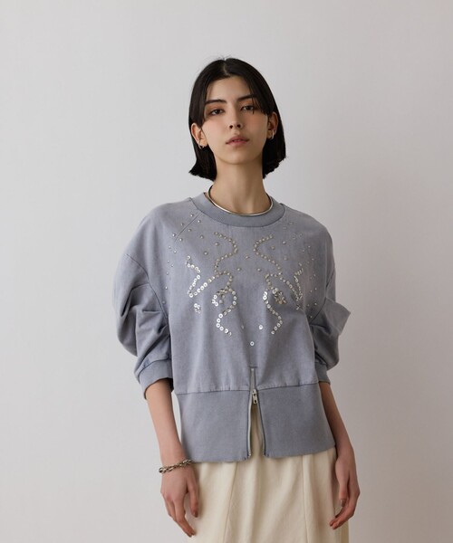 

Топ короткий пигментированный GRACE CONTINENTAL, синий