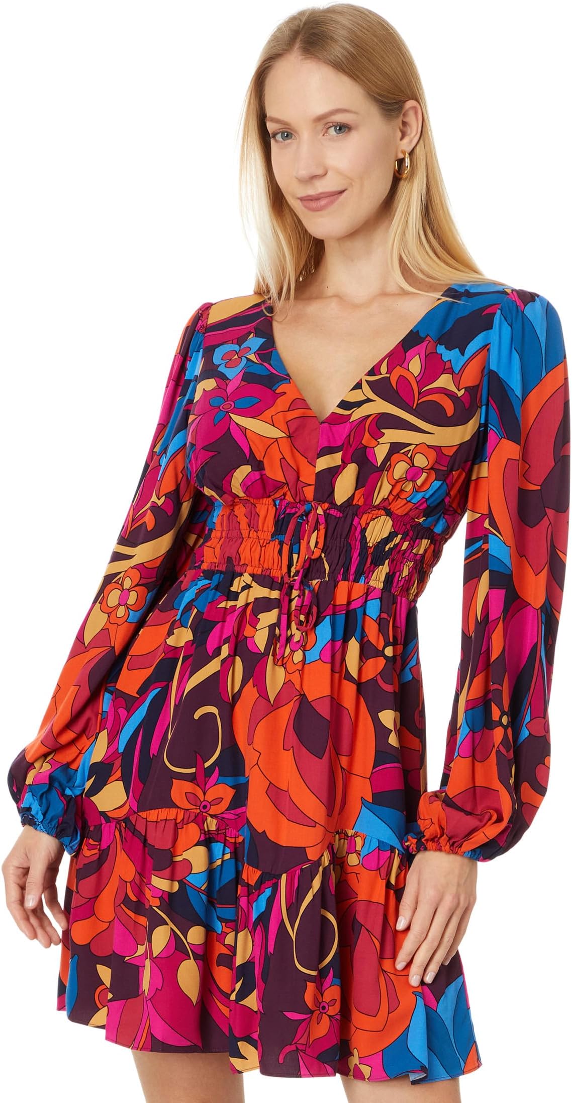 

Платье Adrianna Papell Printed Short Flounce Dress, цвет Berry Multi