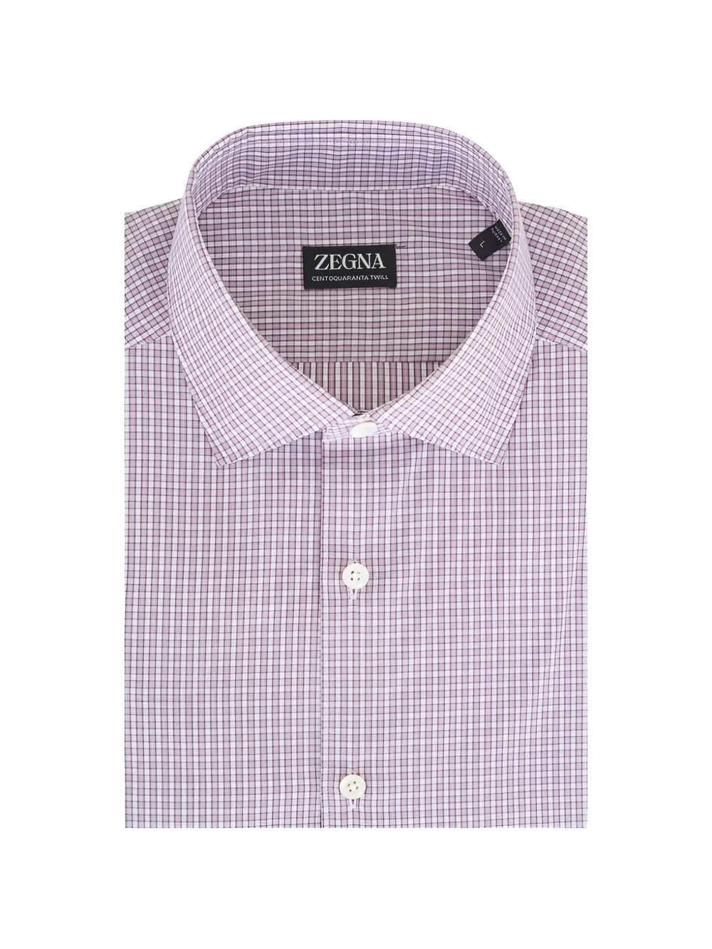 

Рубашка в клетку на пуговицах Zegna, розовый
