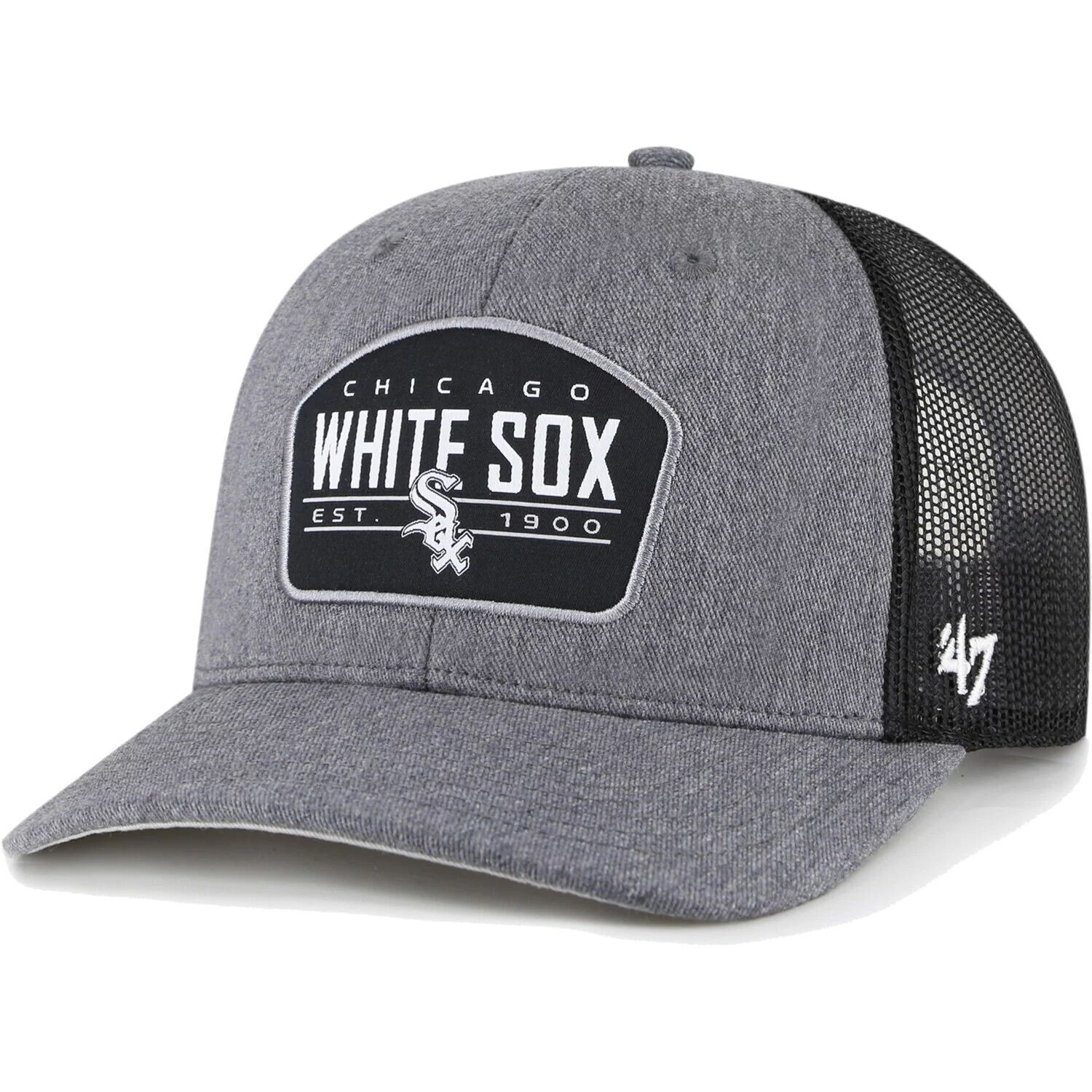 

Мужская темно-серая кепка Chicago White Sox Slate Trucker Snapback '47