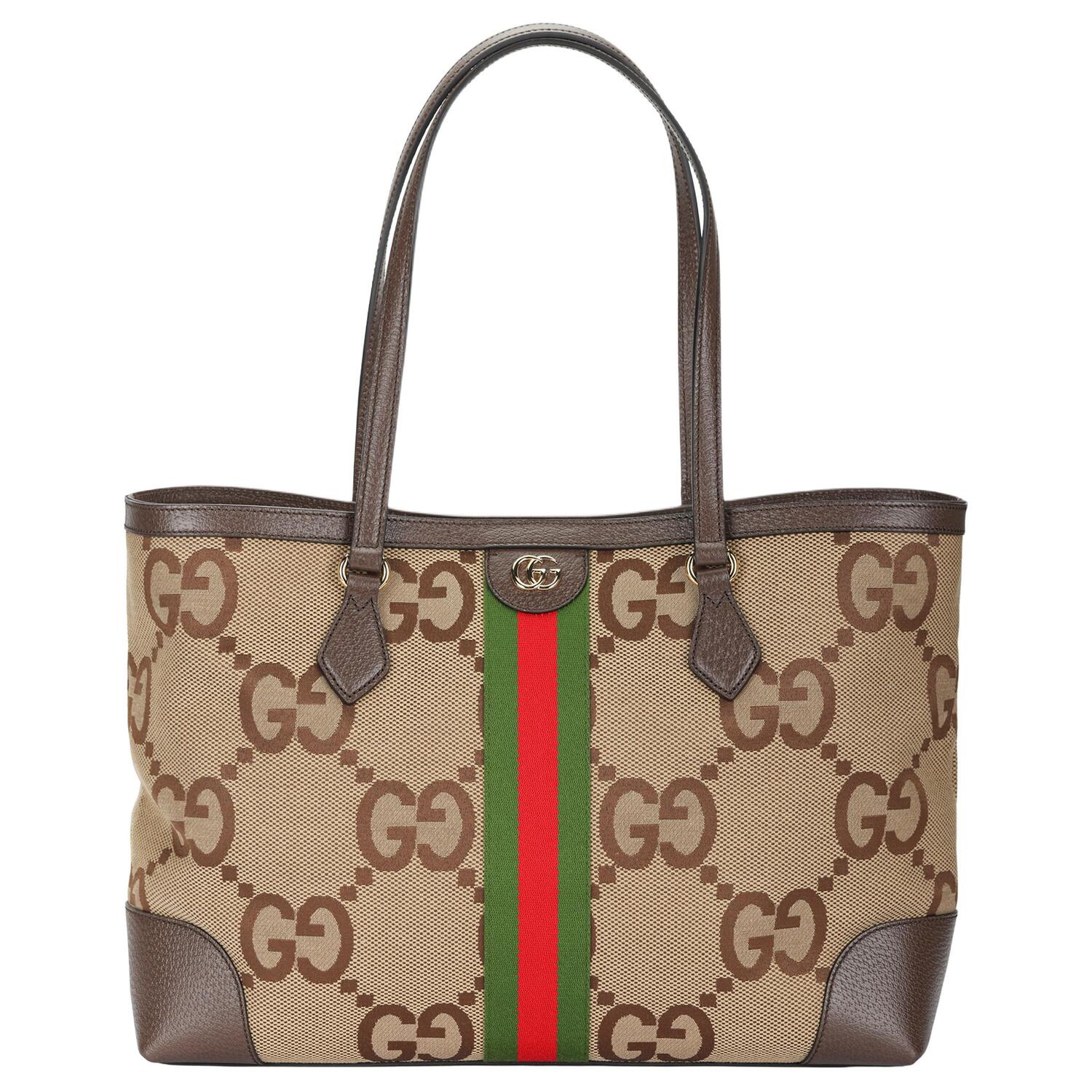 

Сумка Ophidia Canvas With Leather, шоппер, через плечо, дамская сумка среднего размера GUCCI