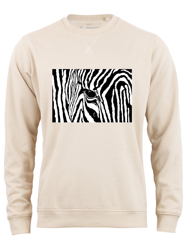 

Толстовка Cotton Prime Sweatshirt Black & White Zebra Eye, бежевый