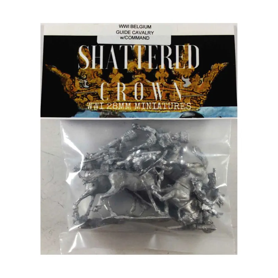 

Бельгийская направляющая кавалерия с командованием, WWI Shattered Crown Miniatures - Belgium (28mm)