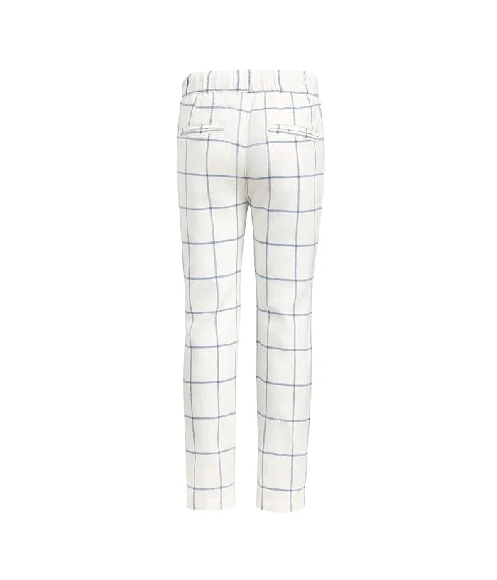Штаны с утяжкой Appaman Kids, White Windowpane — фото 2
