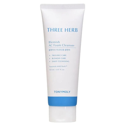 

Пенка для умывания Three Herb Blemish Cleansing Foam AC - 150 мл Tony Moly