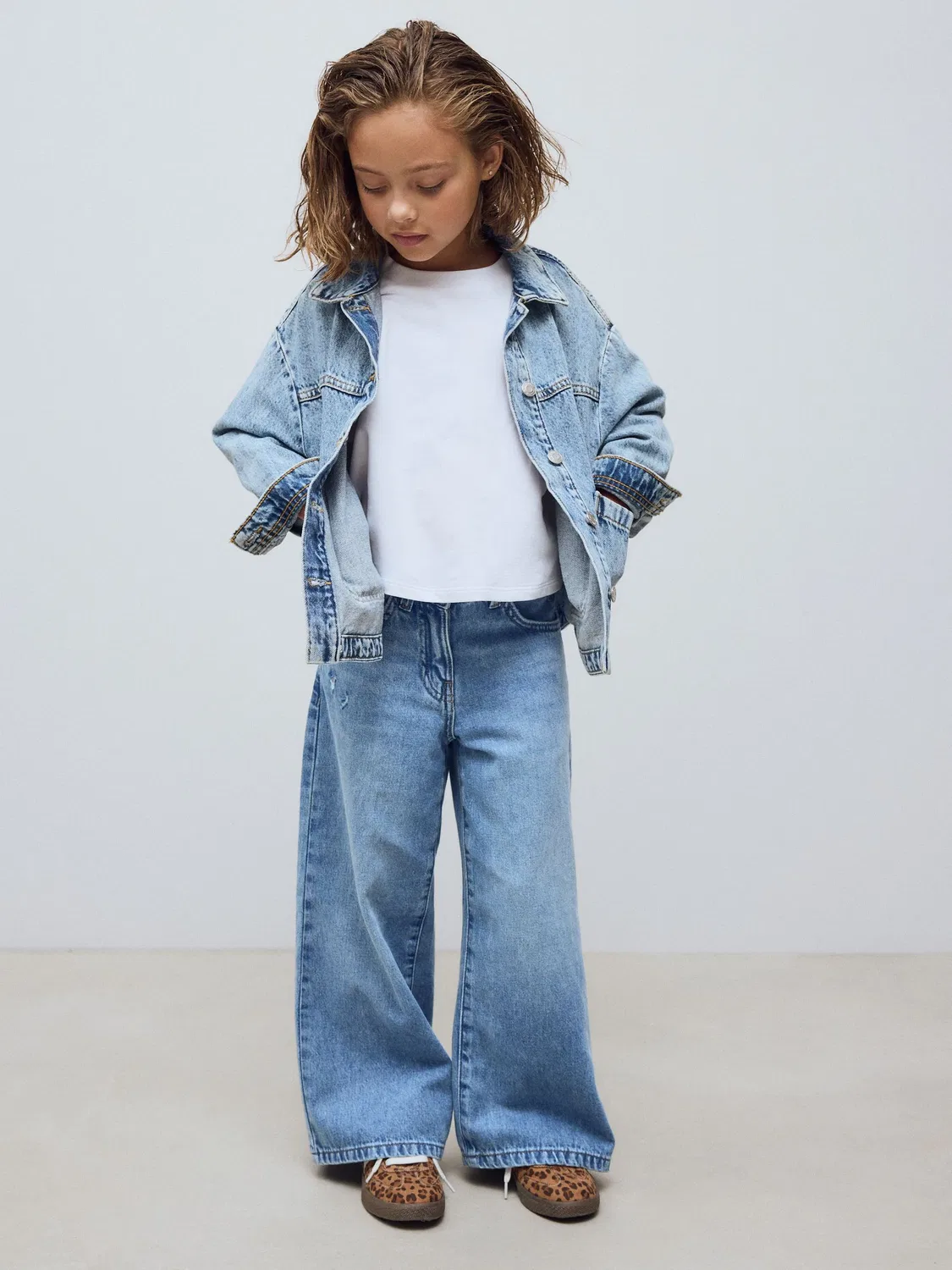 Джинсы широкие Denim Extra Wide Leg Jeans Next, деним — фото 2