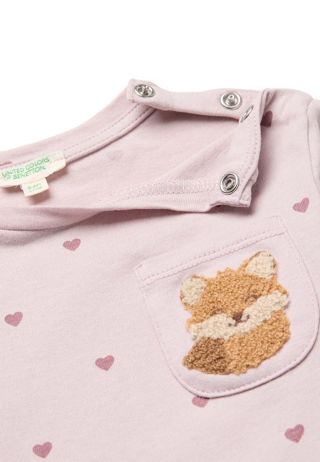 Унисекс - футболка с длинными рукавами United Colors Of Benetton, Pink — фото 3