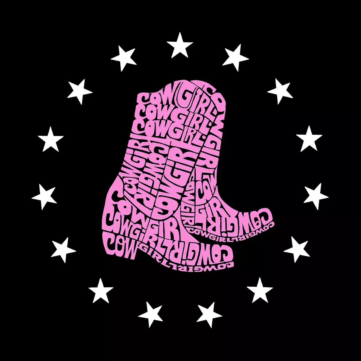Детское худи для девочек с принтом Cowgirl LA Pop Art, Black — фото 2