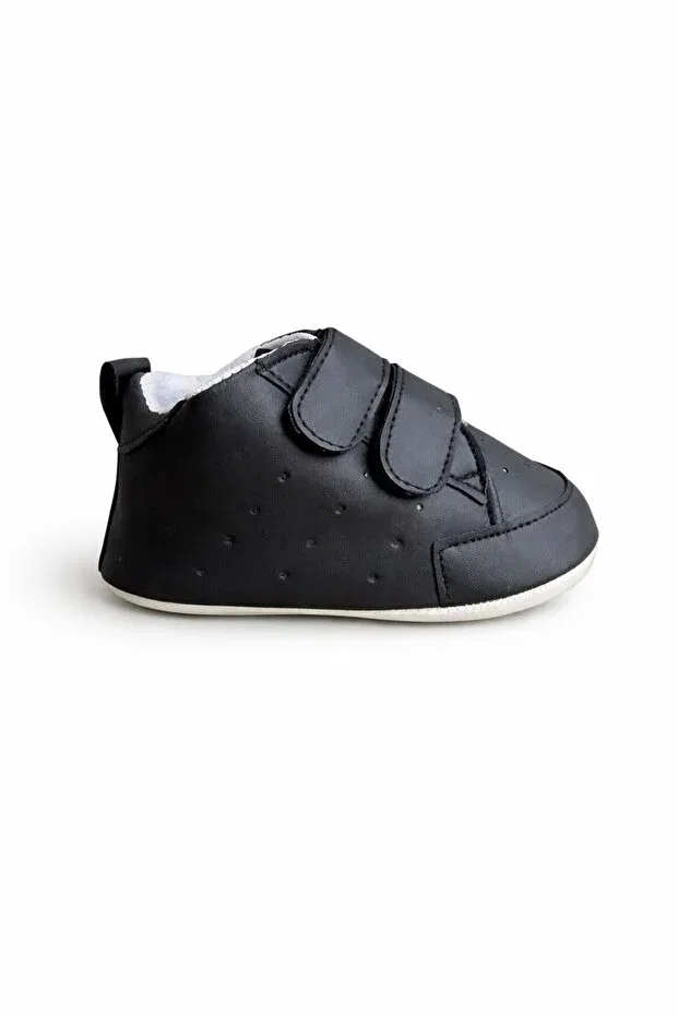 Детские кожаные туфли для девочек с плоской подошвой Minissa Baby Kids, Black — фото 2