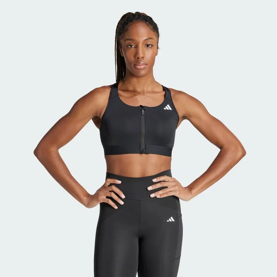 Спортивный бюстгальтер с молнией PrimeLiftreact Training Medium Support Zip adidas, Черный